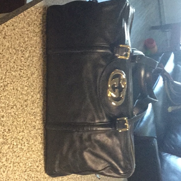BLK leather Gucci bag - Picture 4 of 5